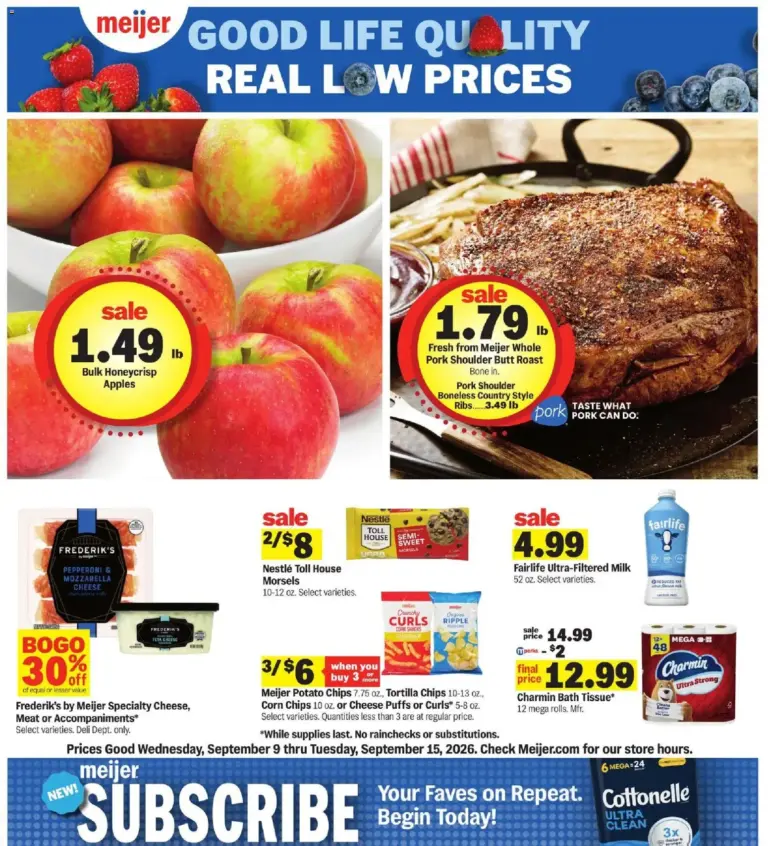 Meijer Weekly Ad - MI 09/09 - 09/15 2026