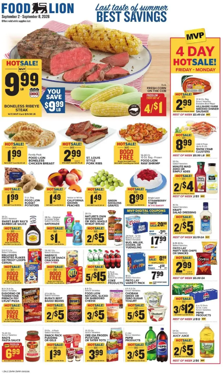 Food Lion Weekly Ad 09/02 - 09/08 2026