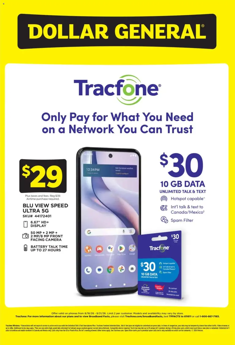 Dollar General AT&T/Tracfone 08/16 - 09/13 2026