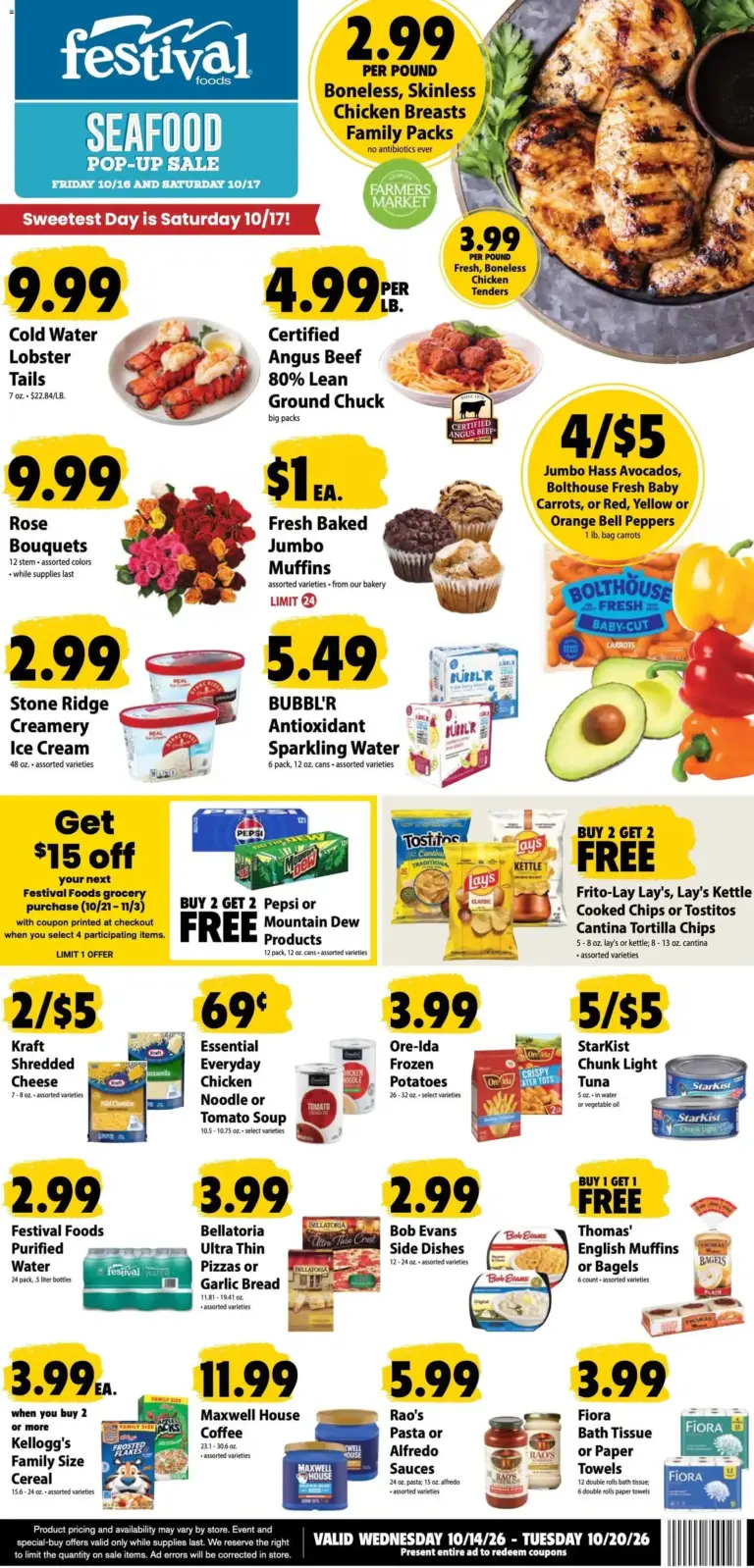 Festival Foods weekly ad page 1 10/14/2026 - 10/20/2026