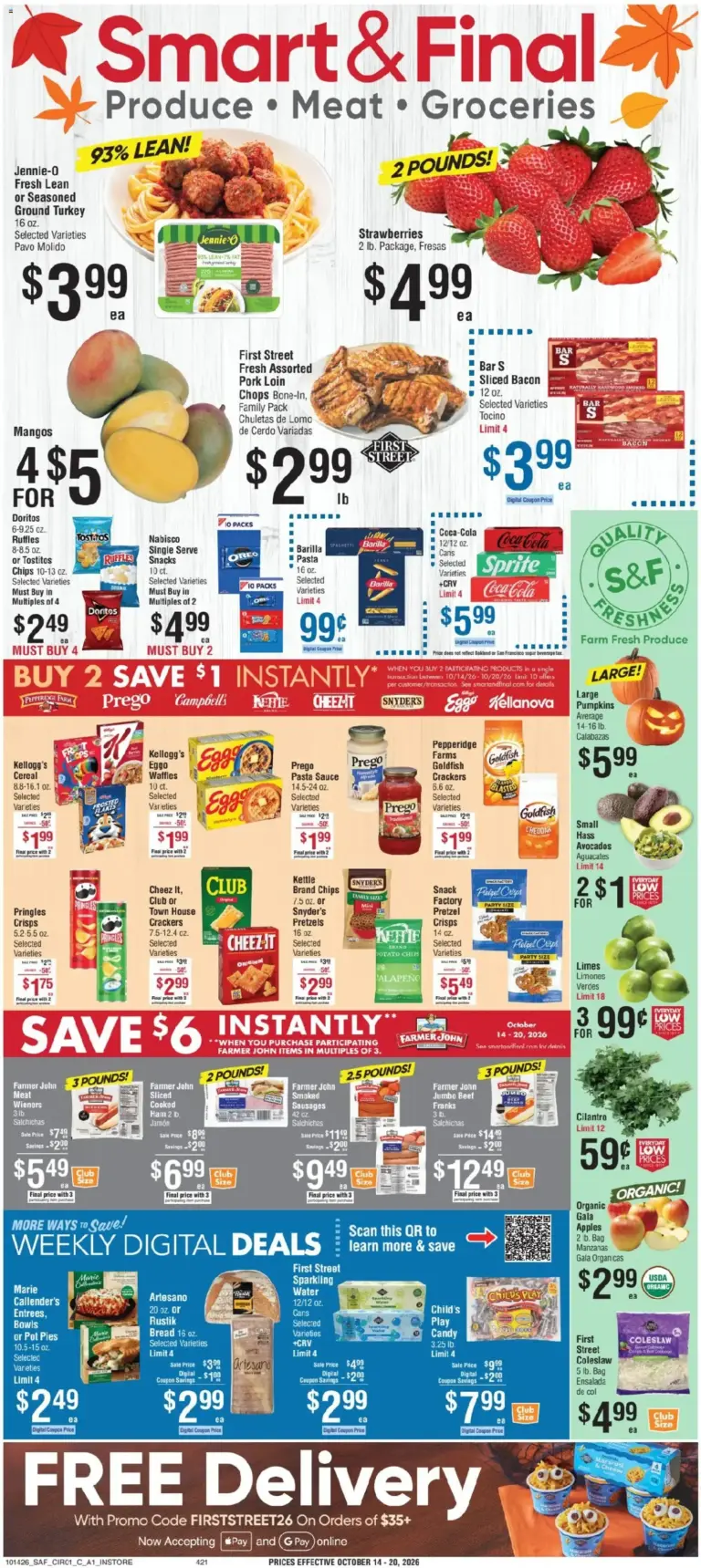Smart Final weekly ad page 1 10/14/2026 - 10/20/2026