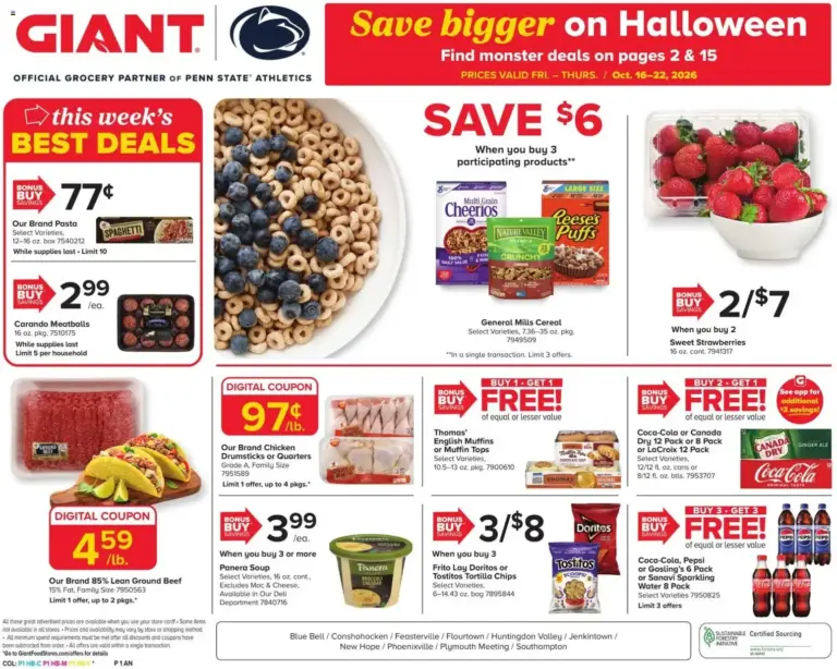 Giant weekly ad page 1 10/16/2026 - 10/22/2026