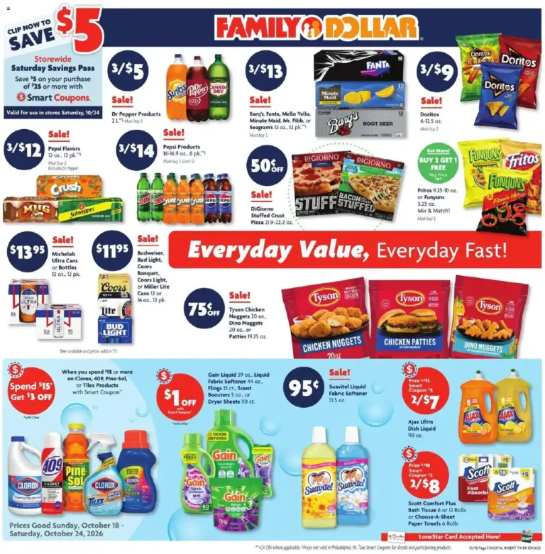 Family Dollar weekly ad page 1 10/18/2026 - 10/24/2026