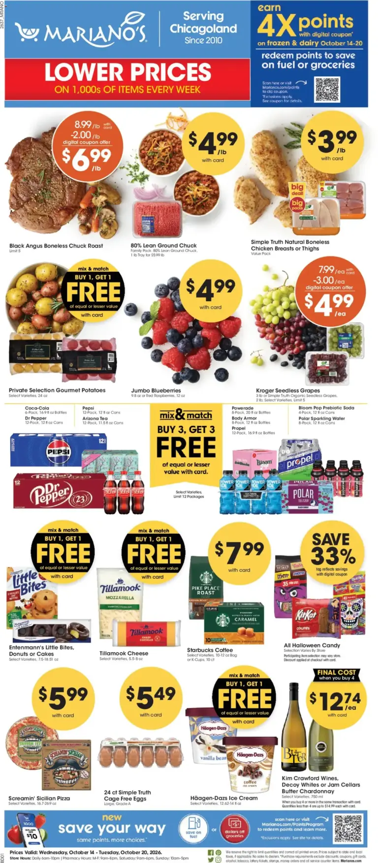 Marianos weekly ad page 1 10/14/2026 - 10/20/2026