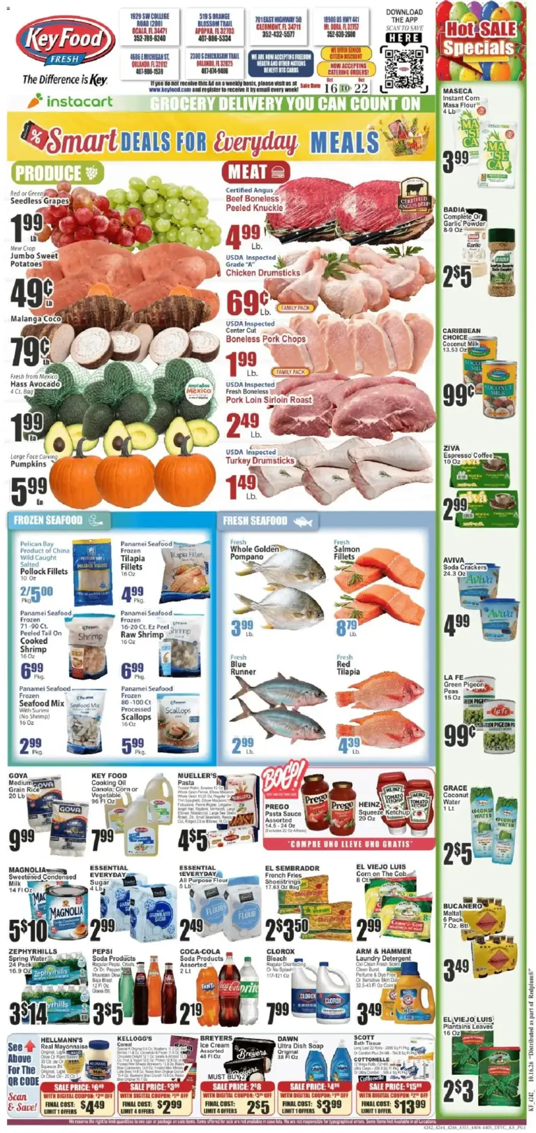 Key Food weekly ad page 1 10/16/2026 - 10/22/2026