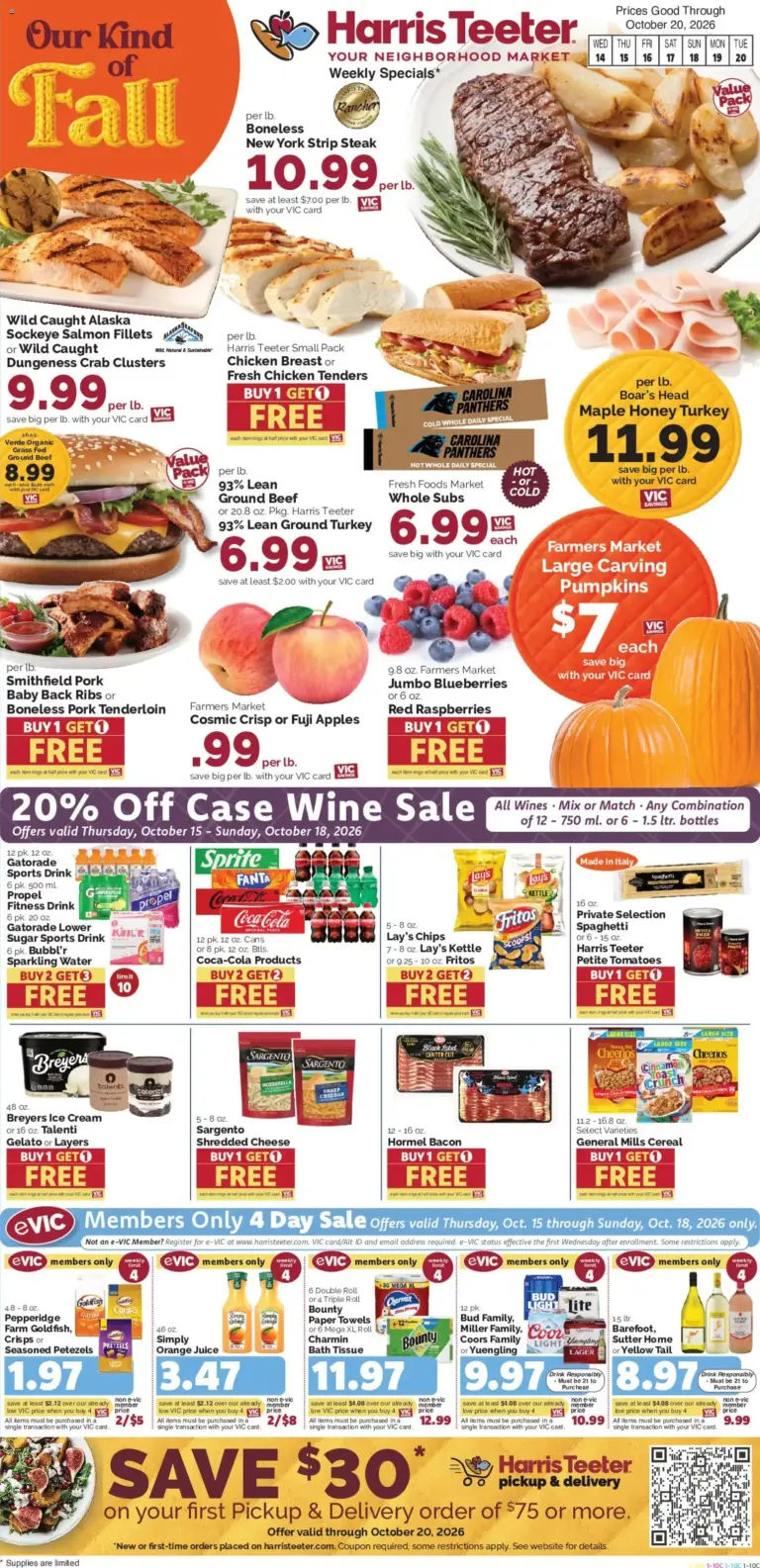 Harris Teeter weekly ad page 1 10/14/2026 - 10/20/2026