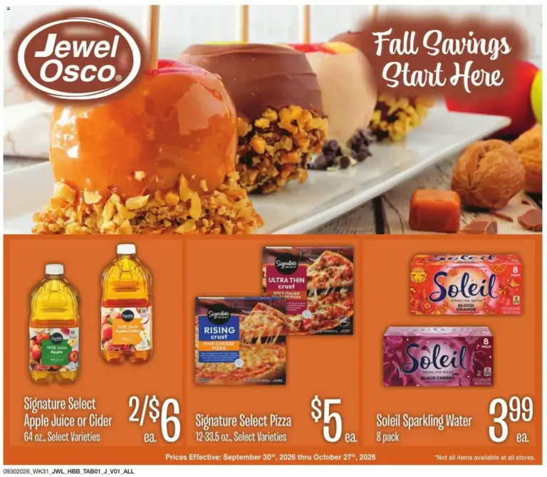 Jewel Osco weekly ad page 1 09/30/2026 - 10/27/2026