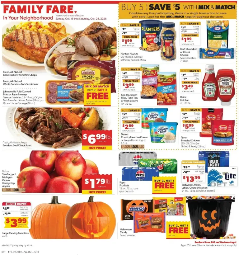 Family Fare weekly ad page 1 10/18/2026 - 10/24/2026