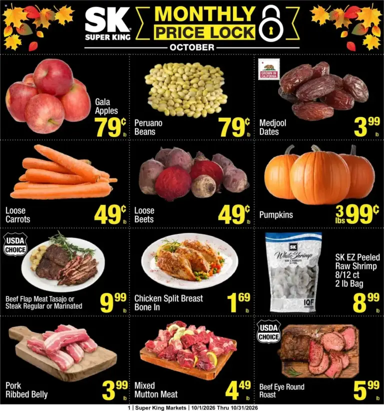 Super King weekly ad page 1 10/01/2026 - 10/31/2026