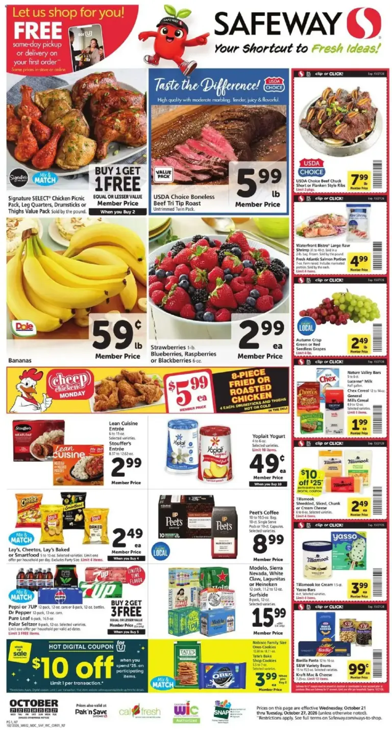 Safeway weekly ad page 1 10/21/2026 - 10/27/2026