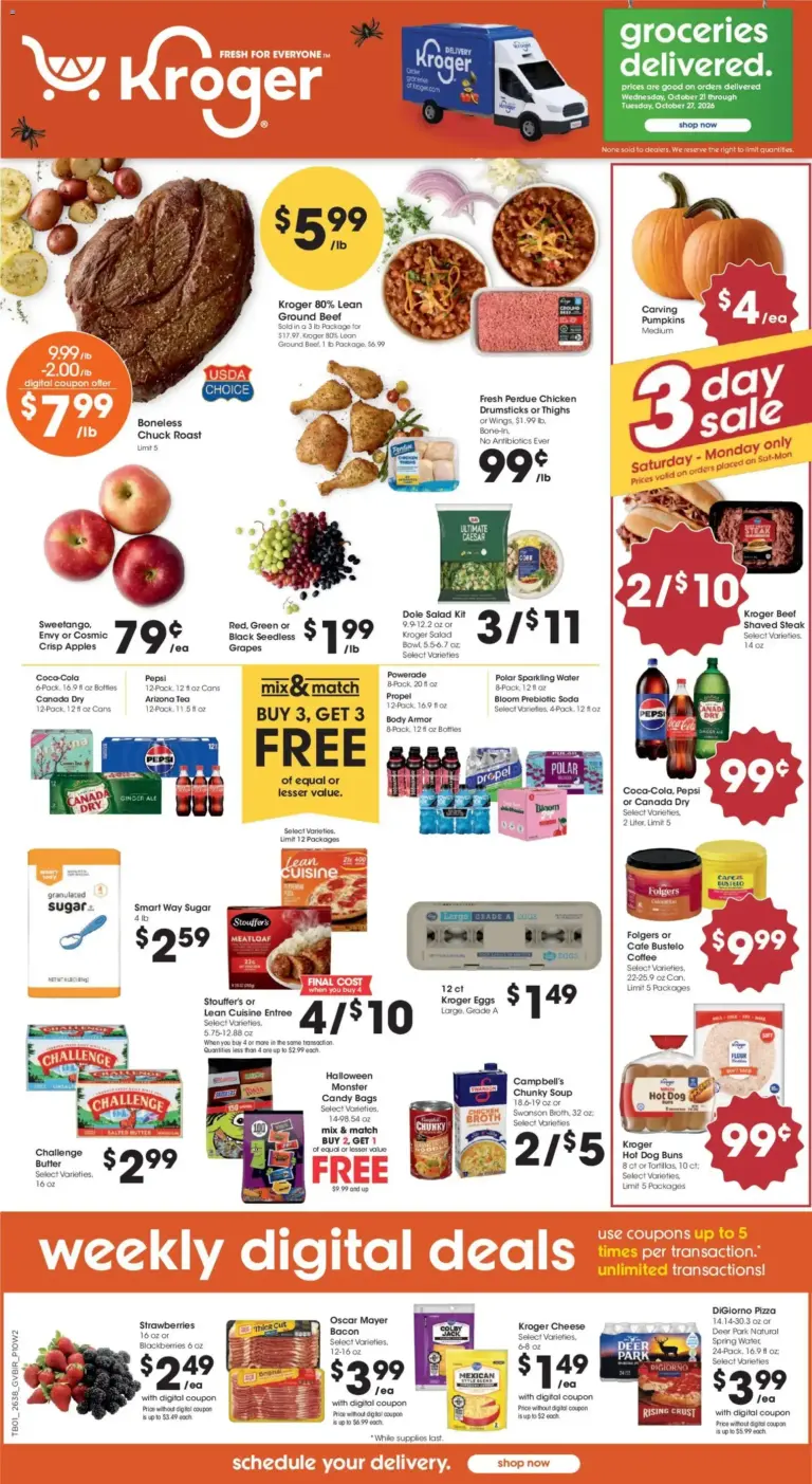 Kroger weekly ad page 1 10/21/2026 - 10/27/2026