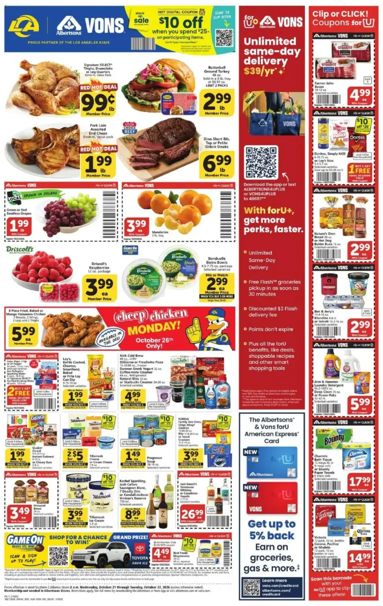 Vons weekly ad page 1 10/21/2026 - 10/27/2026