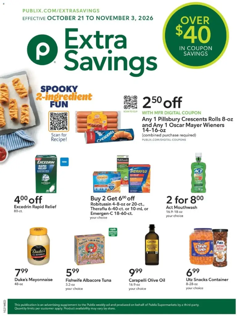 Publix weekly ad page 1 10/21/2026 - 11/03/2026