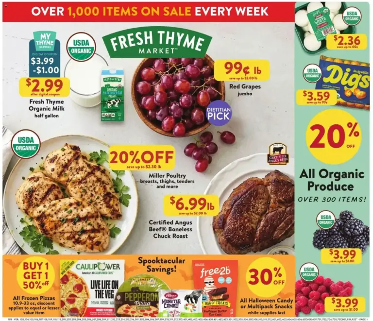 Fresh Thyme weekly ad page 1 10/21/2026 - 10/27/2026