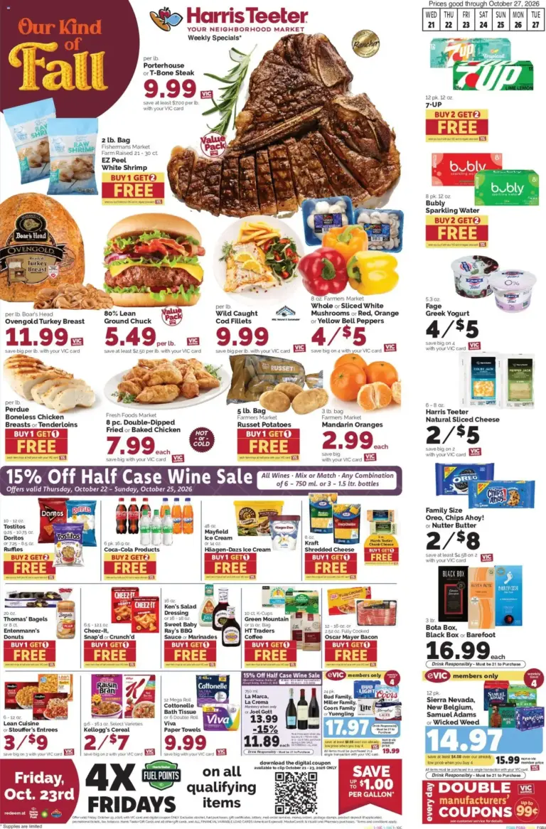 Harris Teeter weekly ad page 1 10/21/2026 - 10/27/2026