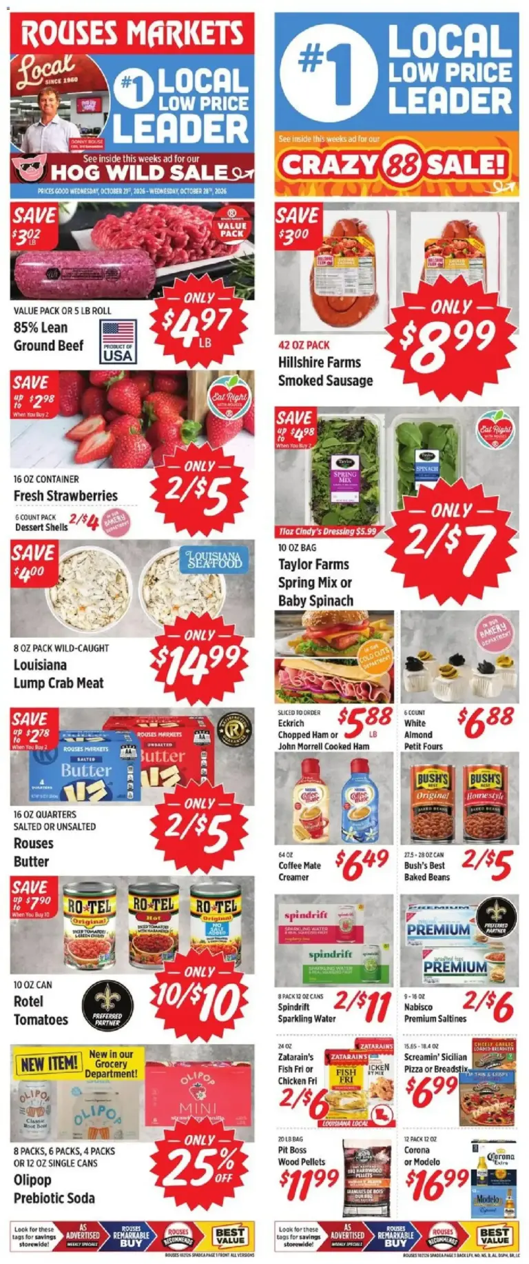 Rouses weekly ad page 1 10/21/2026 - 10/28/2026