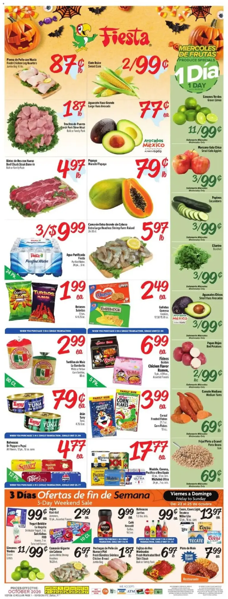Fiesta Mart weekly ad page 1 10/21/2026 - 10/27/2026