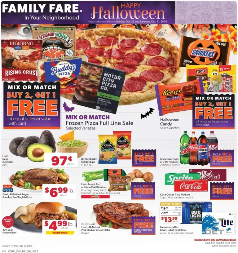 Family Fare weekly ad page 1 10/25/2026 - 10/31/2026
