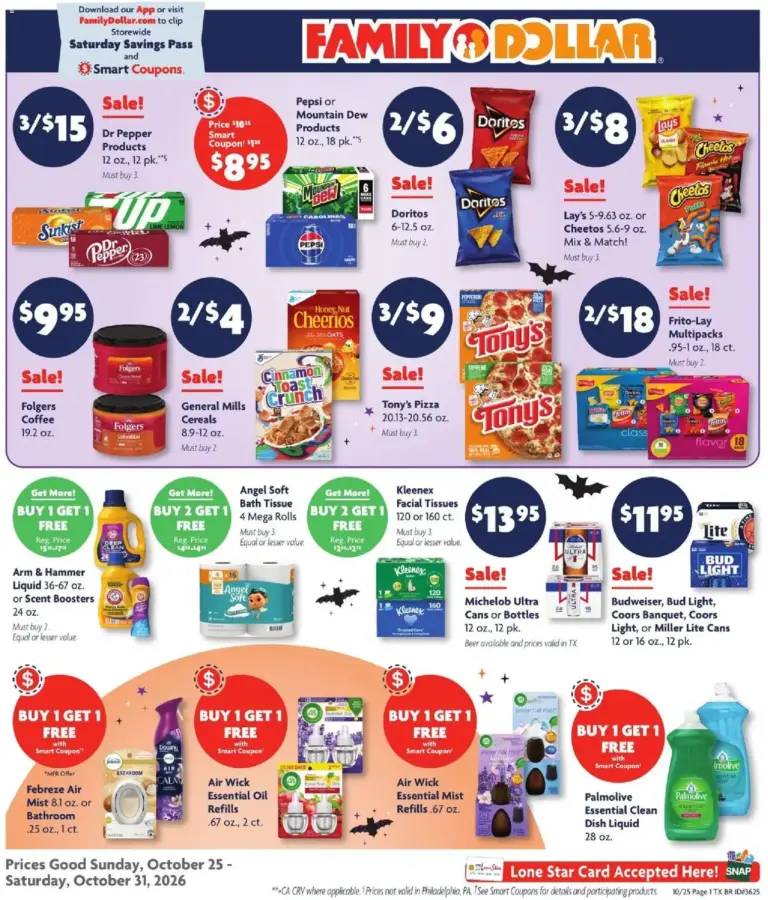 Family Dollar weekly ad page 1 10/25/2026 - 10/31/2026