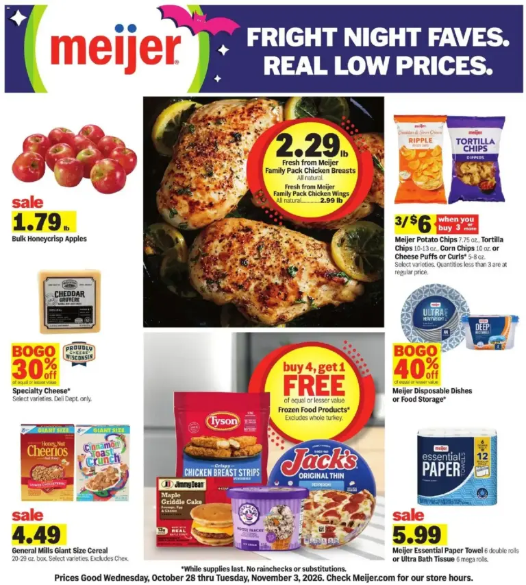 Meijer weekly ad page 1 10/28/2026 - 11/03/2026