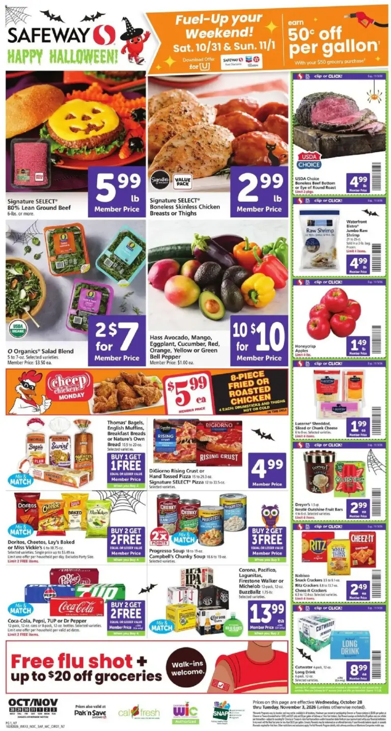 Safeway weekly ad page 1 10/28/2026 - 11/03/2026