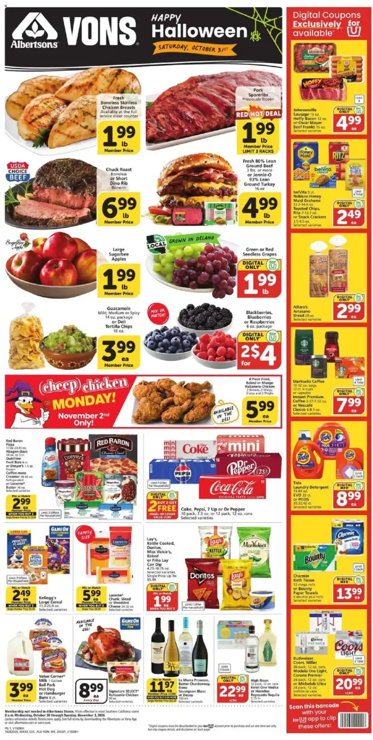 Vons weekly ad page 1 10/28/2026 - 11/03/2026