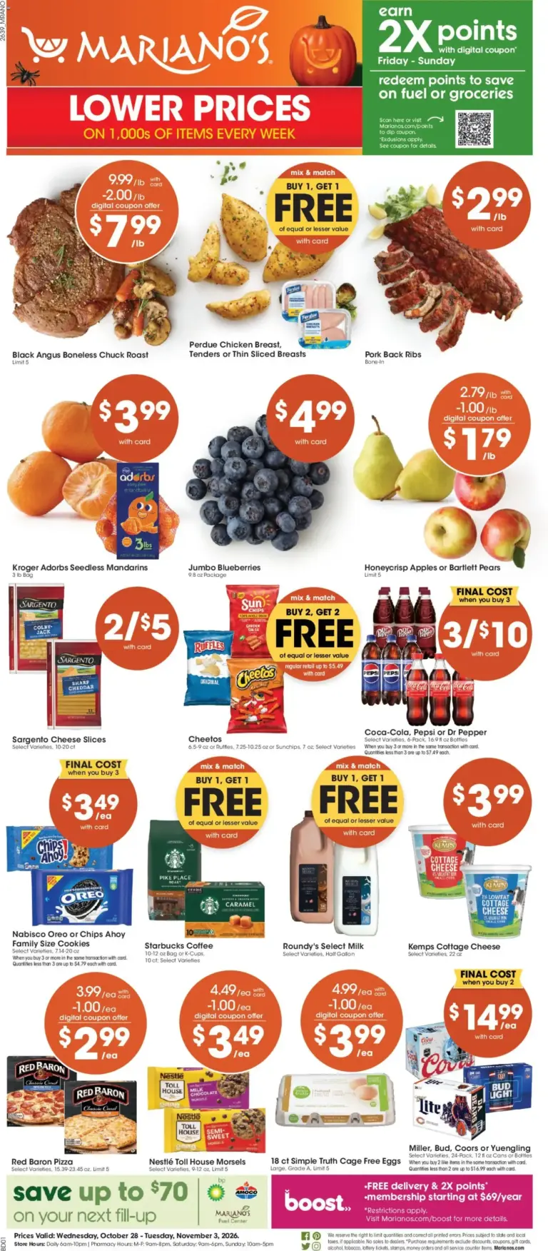 Marianos weekly ad page 1 10/28/2026 - 11/03/2026
