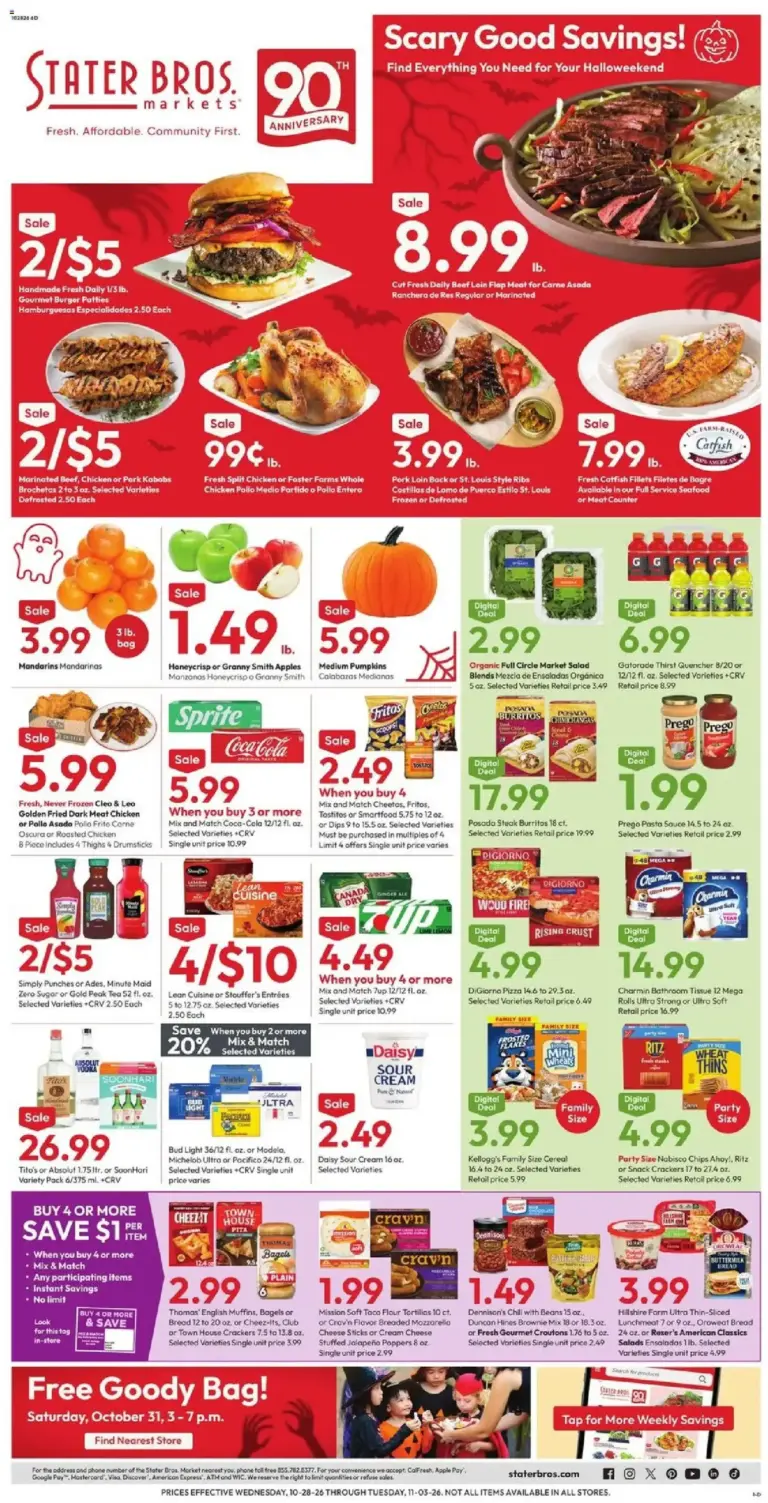 Stater Bros weekly ad page 1 10/28/2026 - 11/03/2026