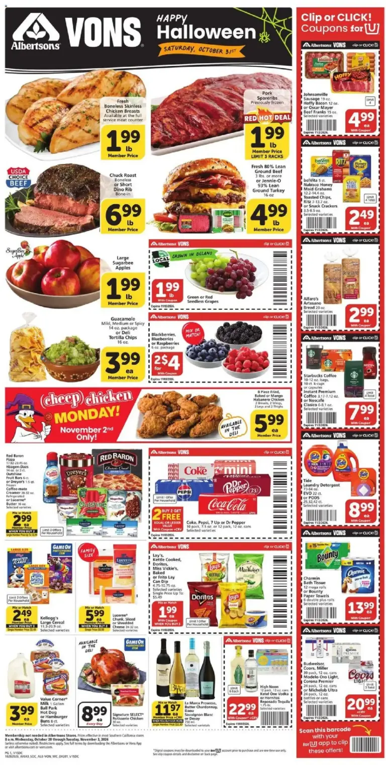 Vons weekly ad page 1 10/28/2026 - 11/03/2026