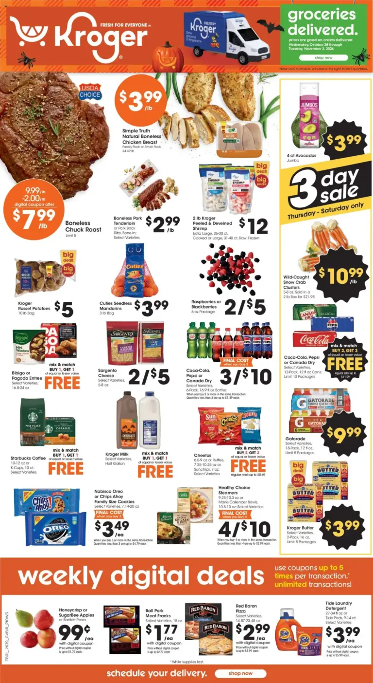 Kroger weekly ad page 1 10/28/2026 - 11/03/2026