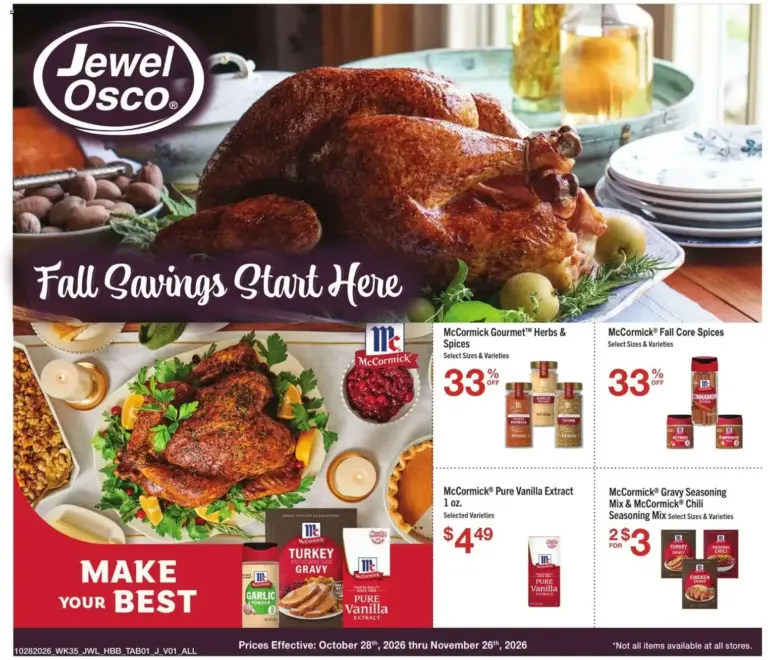 Jewel Osco weekly ad page 1 10/28/2026 - 11/26/2026