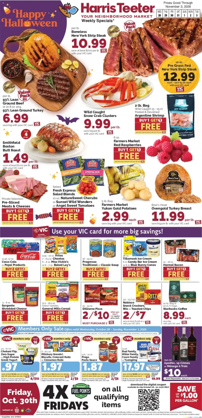 Harris Teeter weekly ad page 1 10/28/2026 - 11/03/2026