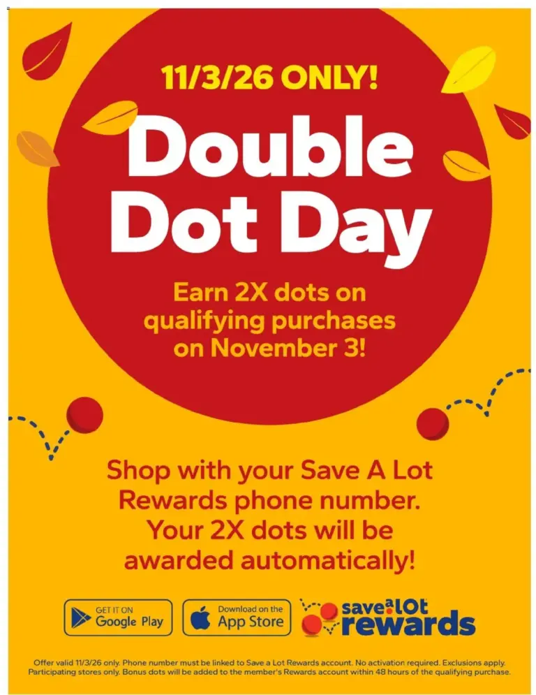 Save A Lot weekly ad page 1 10/30/2026 - 11/03/2026
