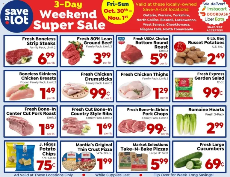 Save A Lot weekly ad page 1 10/30/2026 - 11/01/2026