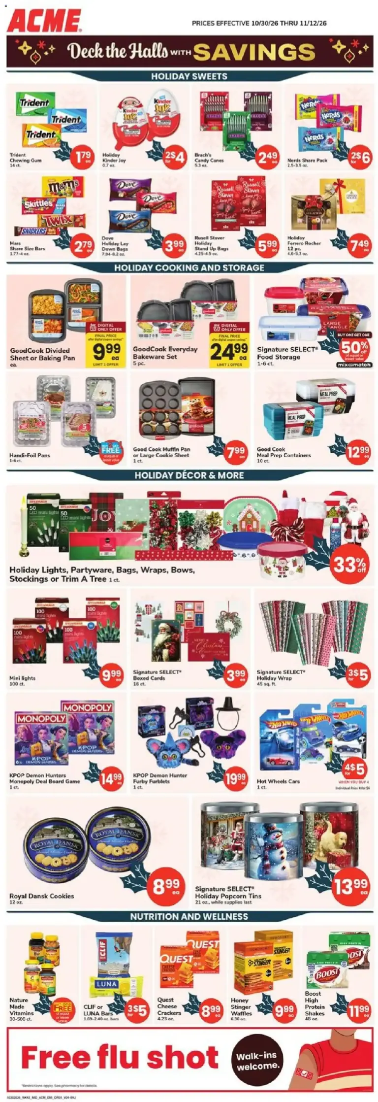 Acme weekly ad page 1 10/30/2026 - 11/12/2026