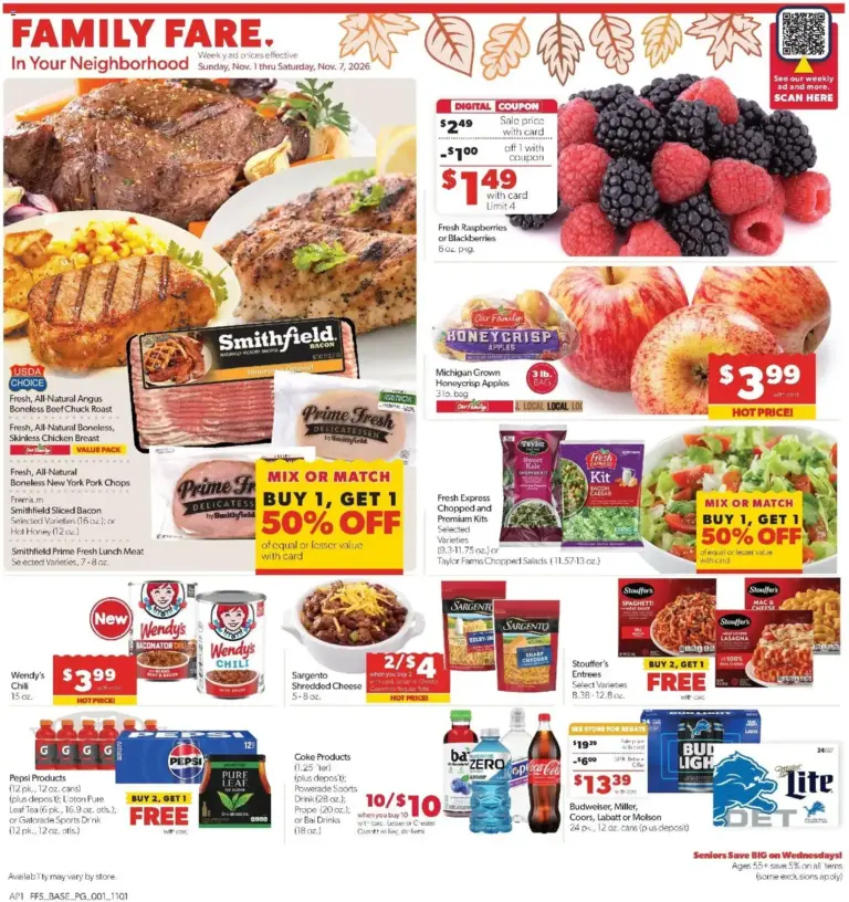 Family Fare weekly ad page 1 11/01/2026 - 11/07/2026