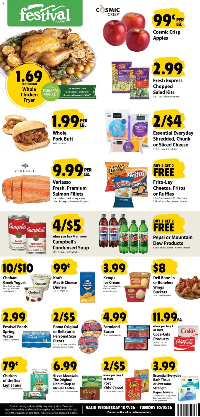Festival Foods weekly ad page 1 10/07/2026 - 10/13/2026