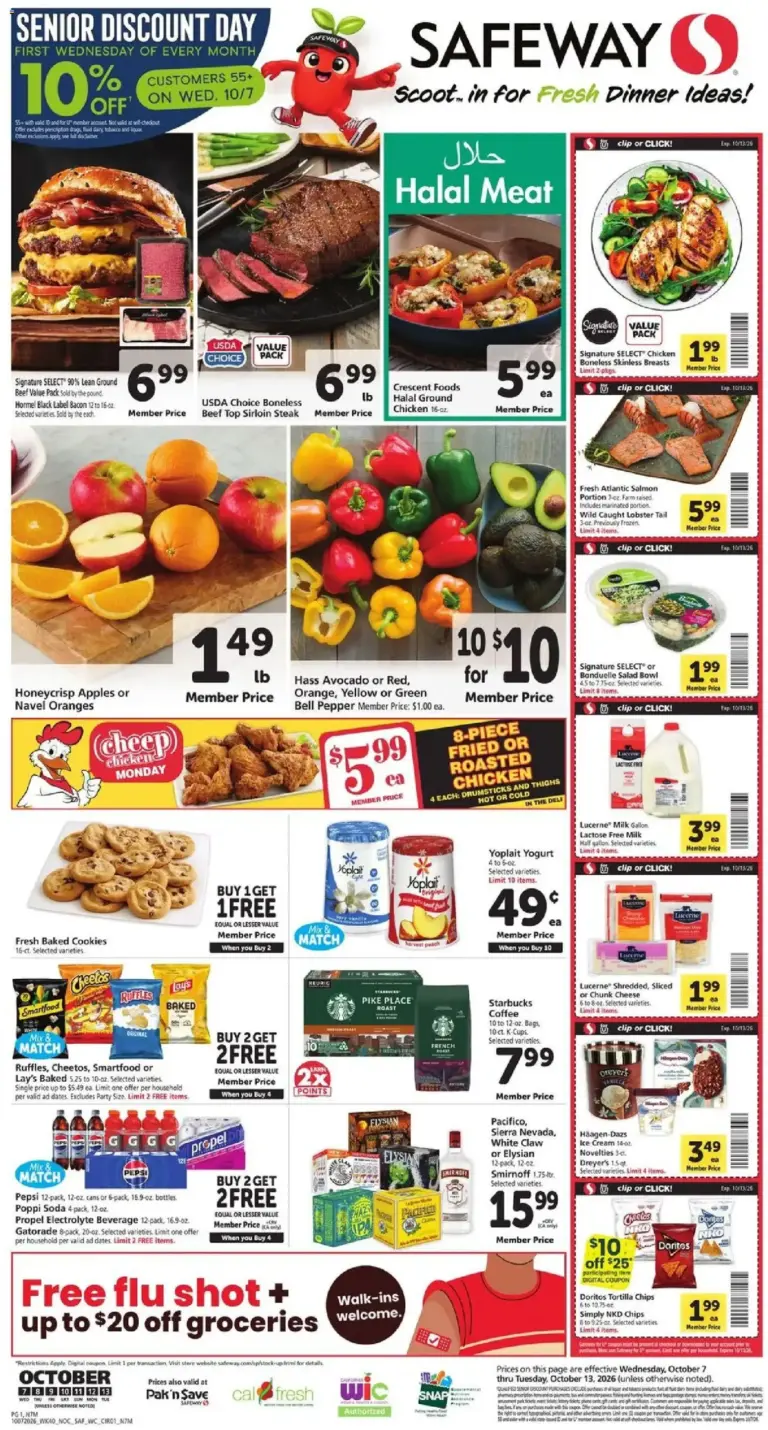 Safeway weekly ad page 1 10/07/2026 - 10/13/2026