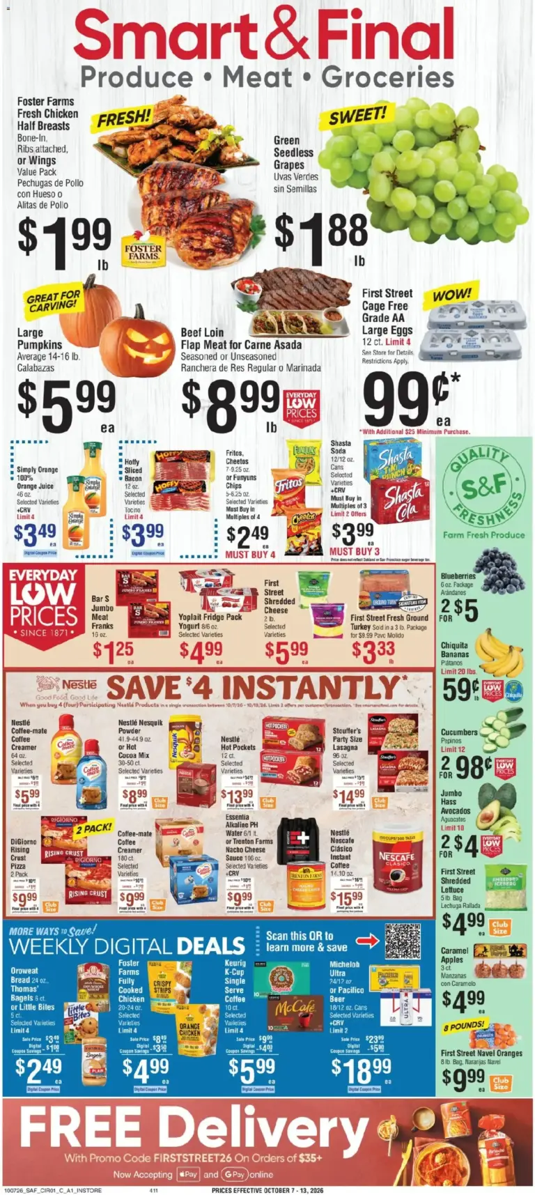 Smart Final weekly ad page 1 10/07/2026 - 10/13/2026