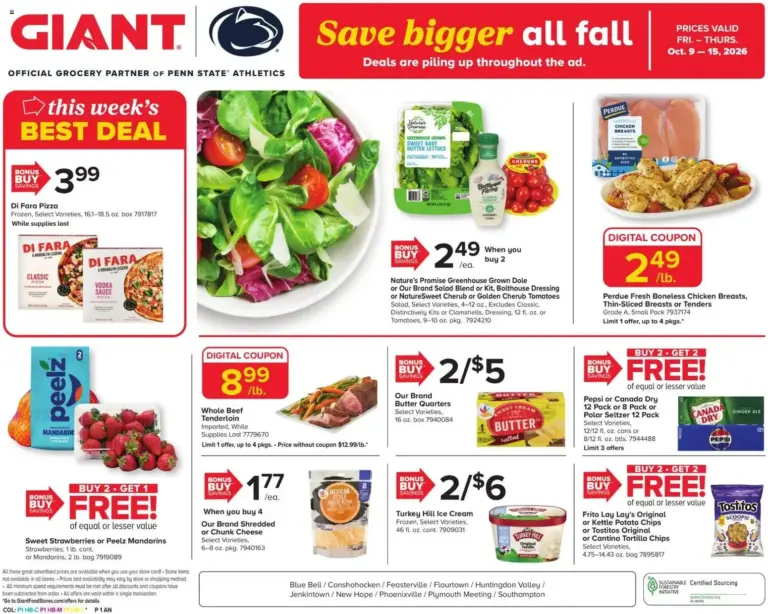 Giant weekly ad page 1 10/09/2026 - 10/15/2026