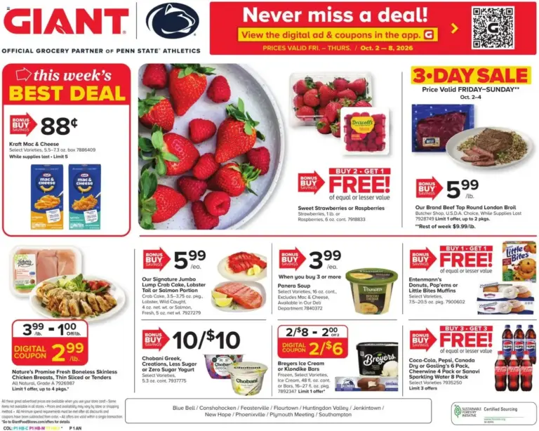 Giant weekly ad page 1 10/02/2026 - 10/08/2026
