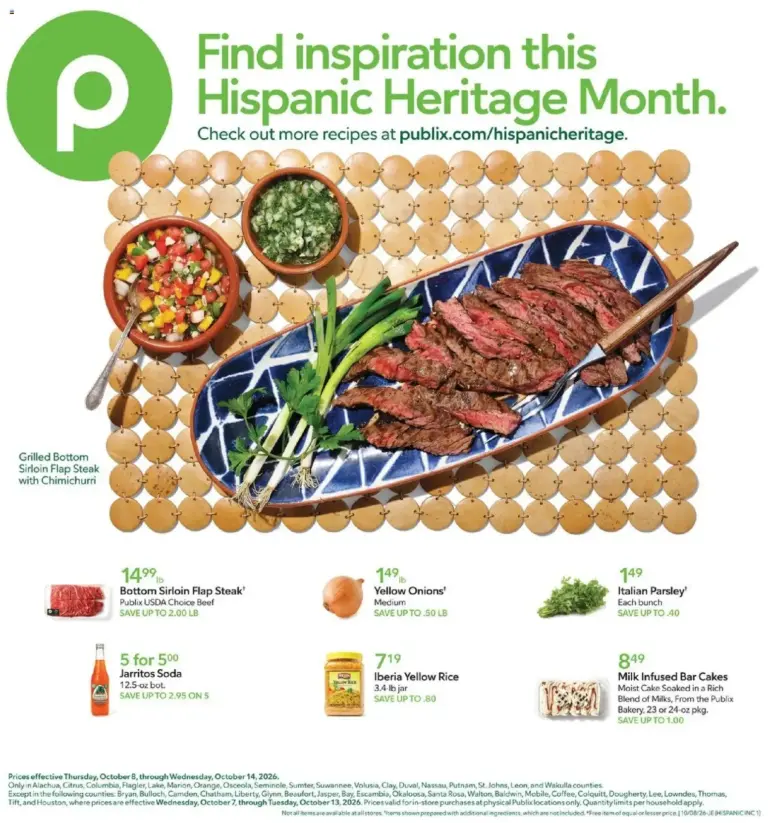 Publix weekly ad page 1 10/08/2026 - 10/14/2026