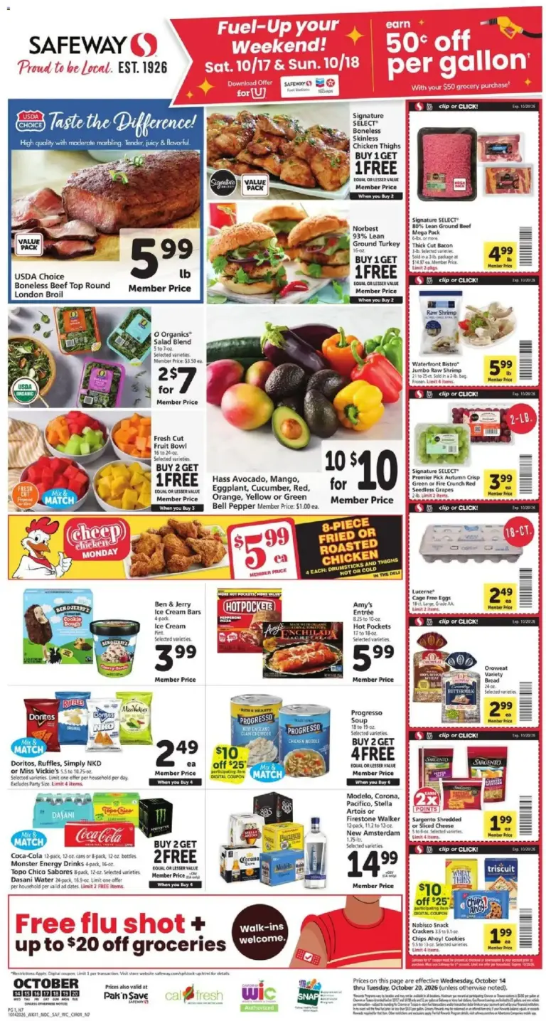 Safeway weekly ad page 1 10/14/2026 - 10/20/2026
