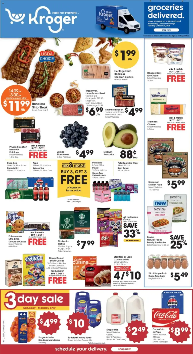 Kroger weekly ad page 1 10/14/2026 - 10/20/2026
