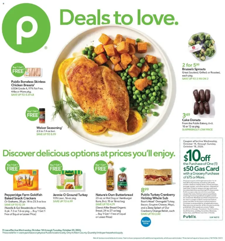 Publix weekly ad page 1 10/14/2026 - 10/20/2026